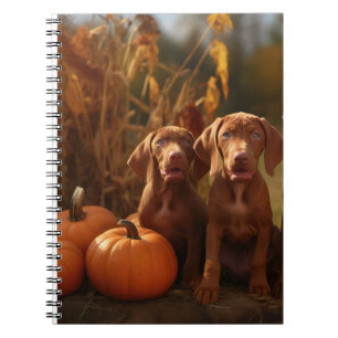 Vizsla Valp Höstglädje Pumpa Anteckningsbok