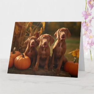 Vizsla Valp Höstglädje Pumpa Kort