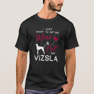 Vizsla Vin Älskare ägare, Hund, jul, födelsedagsgi T Shirt