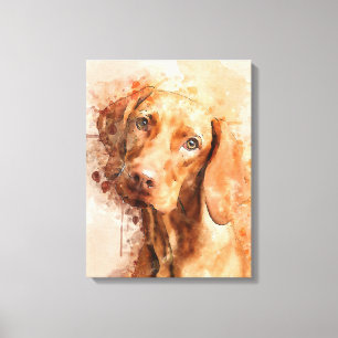 Vizsla Watercolor Canvastryck