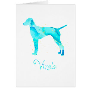 Vizsla Watercolor Design Hälsningskort