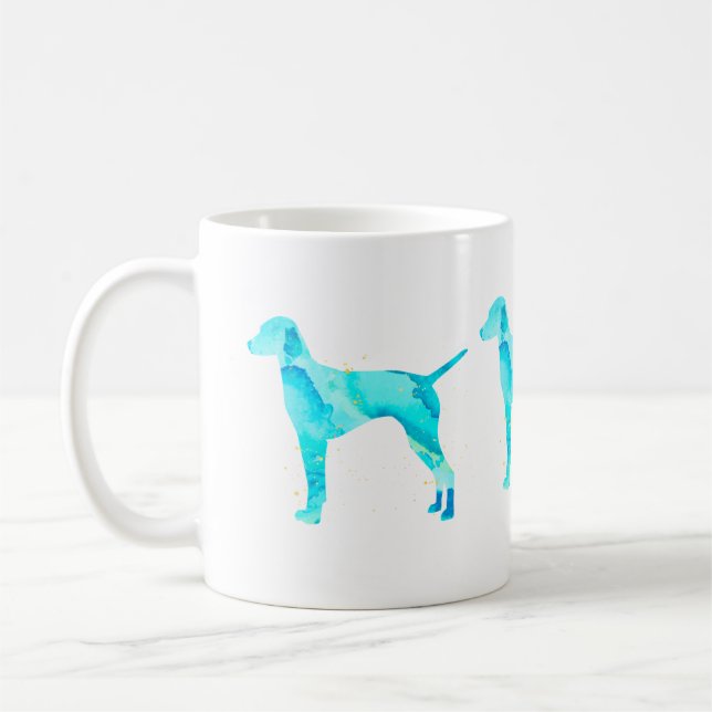 Vizsla Watercolor Design Kaffemugg (Vänster)