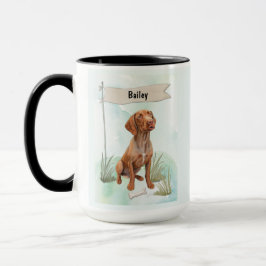 Vizsla Watercolor Personalized Dog Mugg