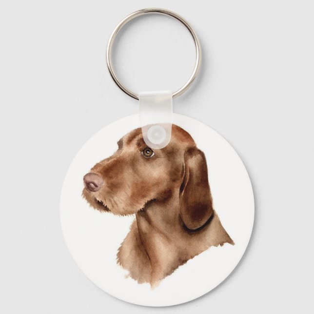 Vizsla Wirehsted Vizsla för nyckelkedja Nyckelring (Framsida)