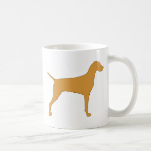vizslafärgsilhouette kaffemugg