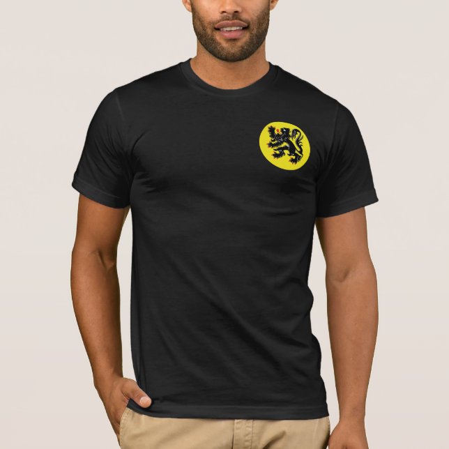 Vlaamse Leeuw van Vlaanderen zwart t-shirt klein i (Framsida)