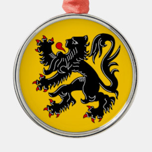 Vlaanderen (Flanders) Julgransprydnad Metall
