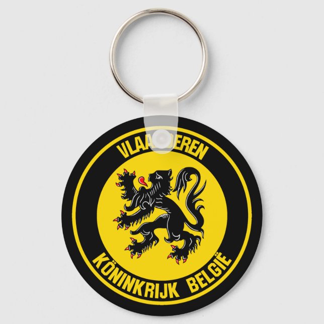 Vlaanderen runt emblem nyckelring (Framsida)