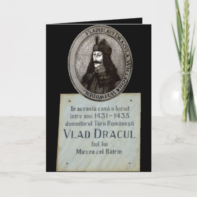 Vlad Draculeala och minnesmärke på kli Kort (Framsida)