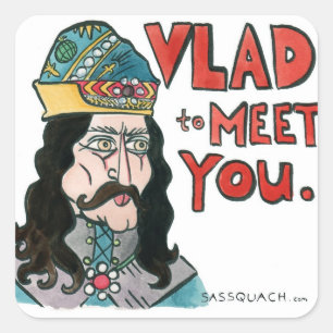 Vlad Fyrkantigt Klistermärke