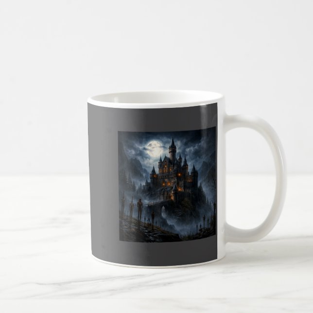 Vlad Spetaren Mörk Medeltida Slott Konst  Kaffemugg (Höger)