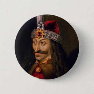 Vlad tepes Impaler Voivode porträtt Dracula histo Knapp