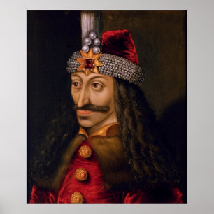 Vlad tepes Impaler Voivode porträtt Dracula histo Poster