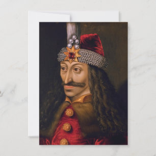 Vlad tepes Impaler Voivode porträtt Dracula histor Inbjudningar