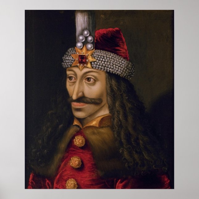 Vlad tepes Impaler Voivode porträtt Dracula histor Poster (Framsidan)