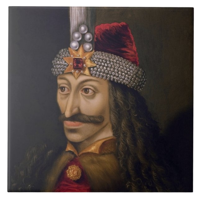 Vlad Tepes: Pfalaren, Dracula Drakprins Voivode Kakelplatta (Framsidan)