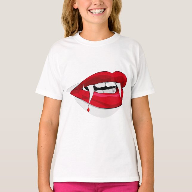 Vladdy Fangs Lycklig Vampire Tee (Framsida)