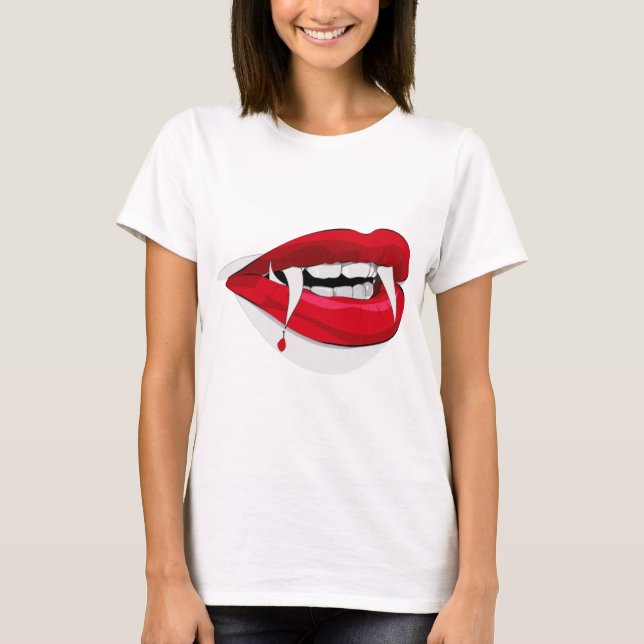 Vladdy Fangs Lycklig Vampire Tee (Framsida)