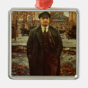Vladimir Ilyich Lenin på Smolny, c.1925 Julgransprydnad Metall