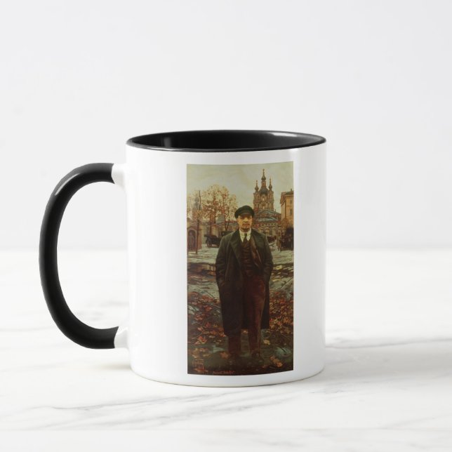 Vladimir Ilyich Lenin på Smolny, c.1925 Mugg (Vänster)