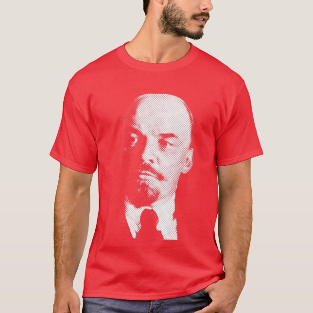 Vladimir Ilyich Lenin White Porträtt Shirt Tee (Framsida)