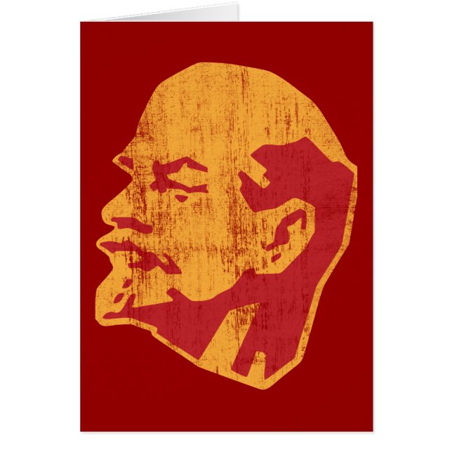 Vladimir Lenin cccpporträtt Hälsningskort (Framsidan)