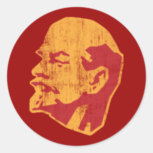 Vladimir Lenin cccpporträtt Runt Klistermärke