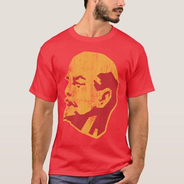 Vladimir Lenin cccpporträtt Tee (Framsida)