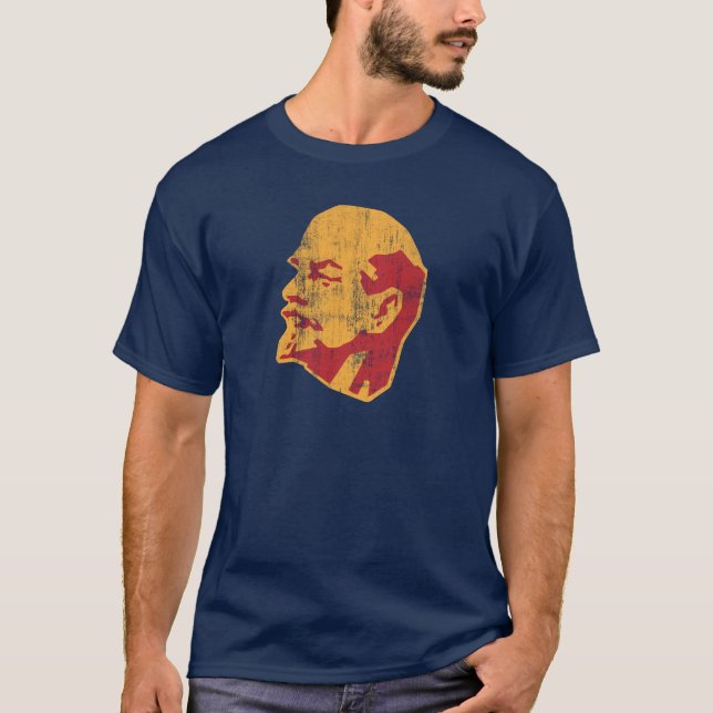 Vladimir Lenin cccpporträtt Tee (Framsida)