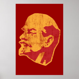 vladimir lenin ccp porträtt poster