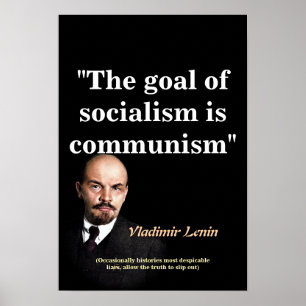 Vladimir Lenin-citat om socialism och kommunism Poster