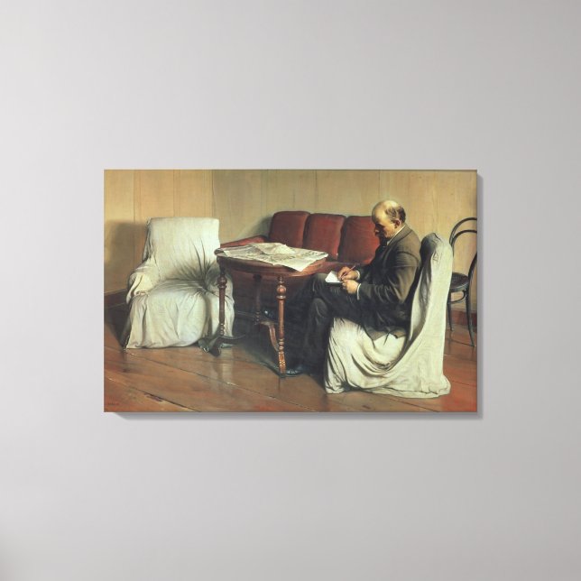 Vladimir Lenin i Smolny, 1930 Canvastryck (Framsida)