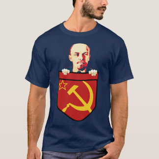 Vladimir Lenin kommunism Chest Pocket T Shirt