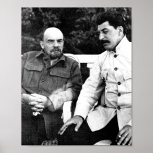 Vladimir Lenin och Joseph Stalin Poster