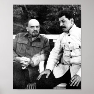 Vladimir Lenin och Joseph Stalin Poster