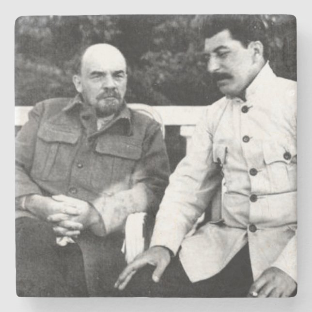 Vladimir Lenin och Joseph Stalin Stenunderlägg (Framsidan)