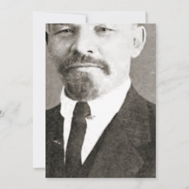 Vladimir Lenin Porträtt Inbjudningar (Framsida)