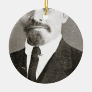 Vladimir Lenin Porträtt Julgransprydnad Keramik
