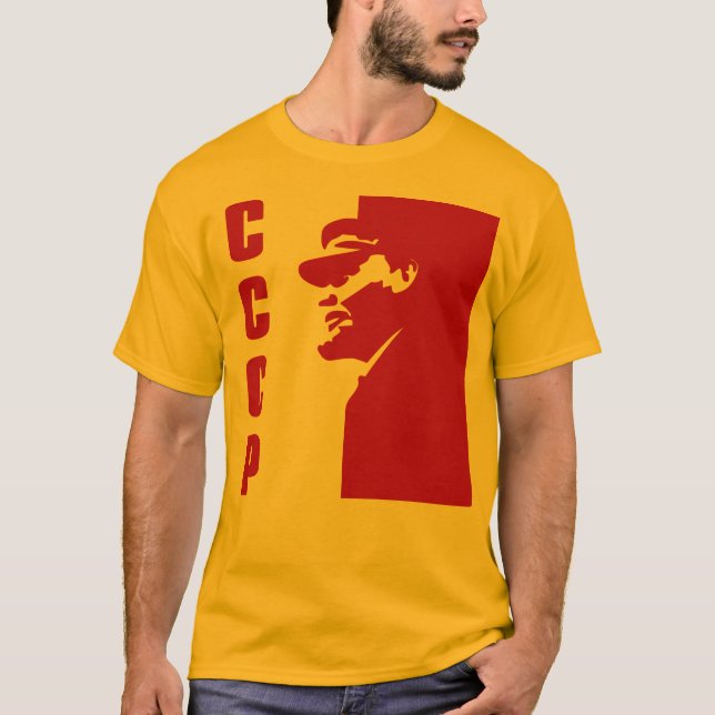 Vladimir Lenin Sovjetunionen CCCP Sovjetunionen T Shirt (Framsida)