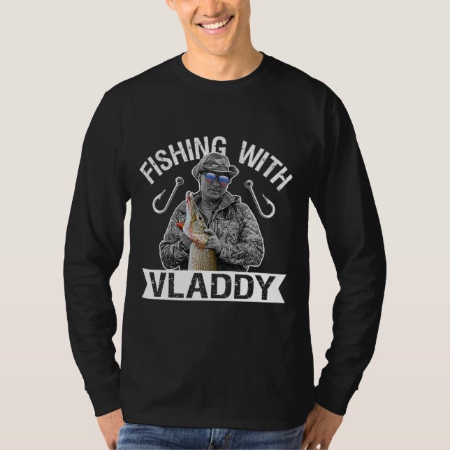 Vladimir Putin fiskar med paddyglas, Ryssland T Shirt (Framsida)