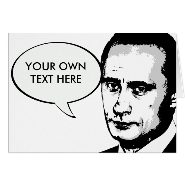 Vladimir Putin Hälsningskort (Framsidan Horizontal)