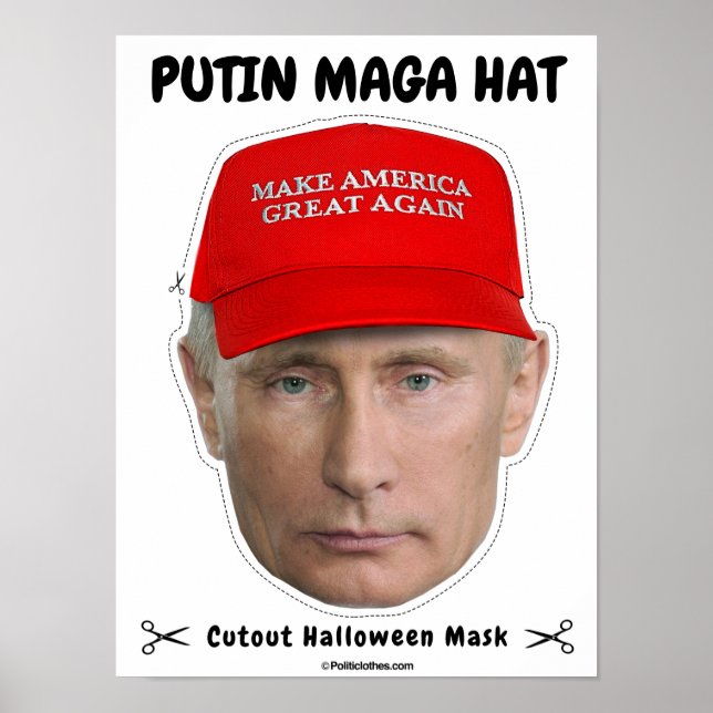 Vladimir Putin MAGA Hat Halloween Mask Poster (Framsidan)