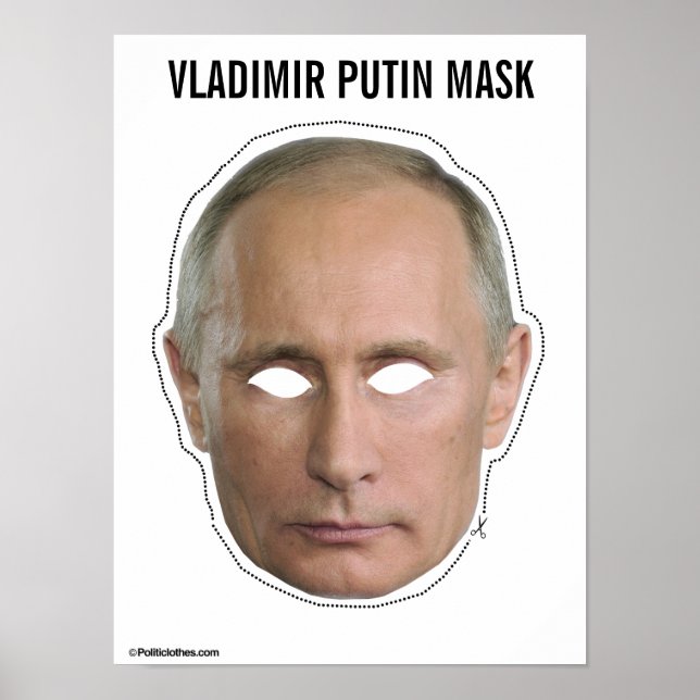 Vladimir Putin Mask Cutout Poster (Framsidan)