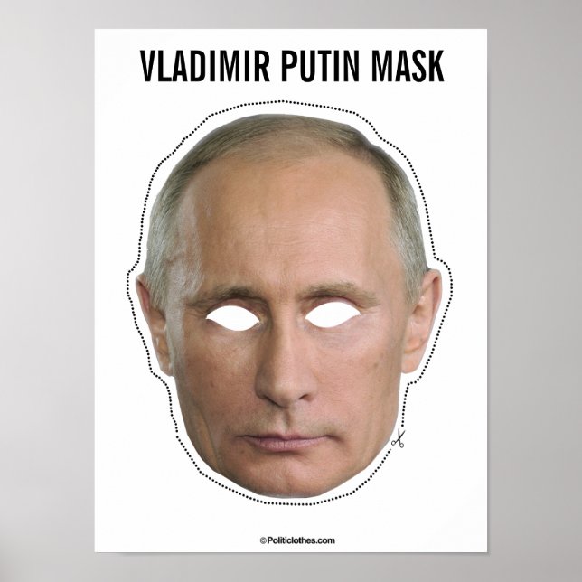 Vladimir Putin Mask Cutout Poster (Framsidan)