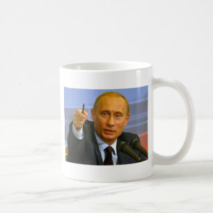 Vladimir Putin önskar att ge sig som bemannar en Kaffemugg