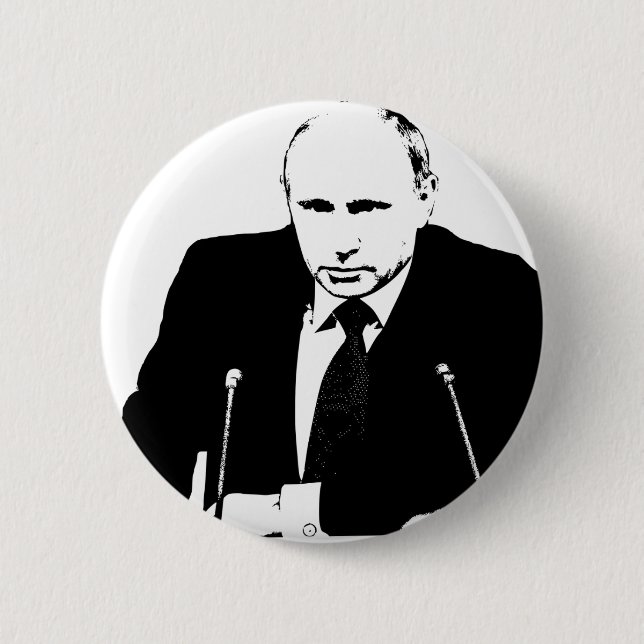 VLADIMIR PUTIN PIN BACK BADGE KNAPP (Framsida)