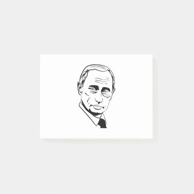 Vladimir Putin Silhouette Post-it Block (Framsida)