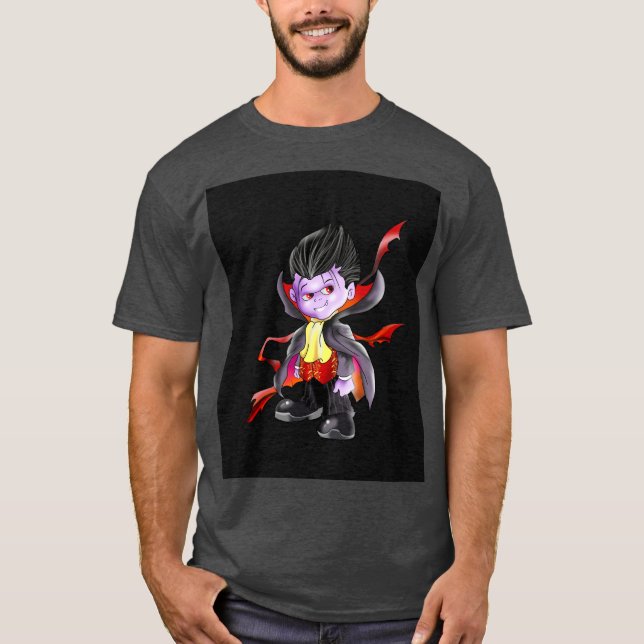 Vladimir Vampire on Black T Shirt (Framsida)
