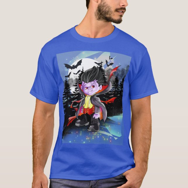 Vladimir Vampire on Blue T Shirt (Framsida)
