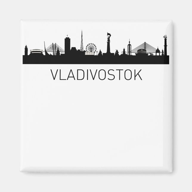 Vladivostok Russia Cityscape Magnet (Framsidan)